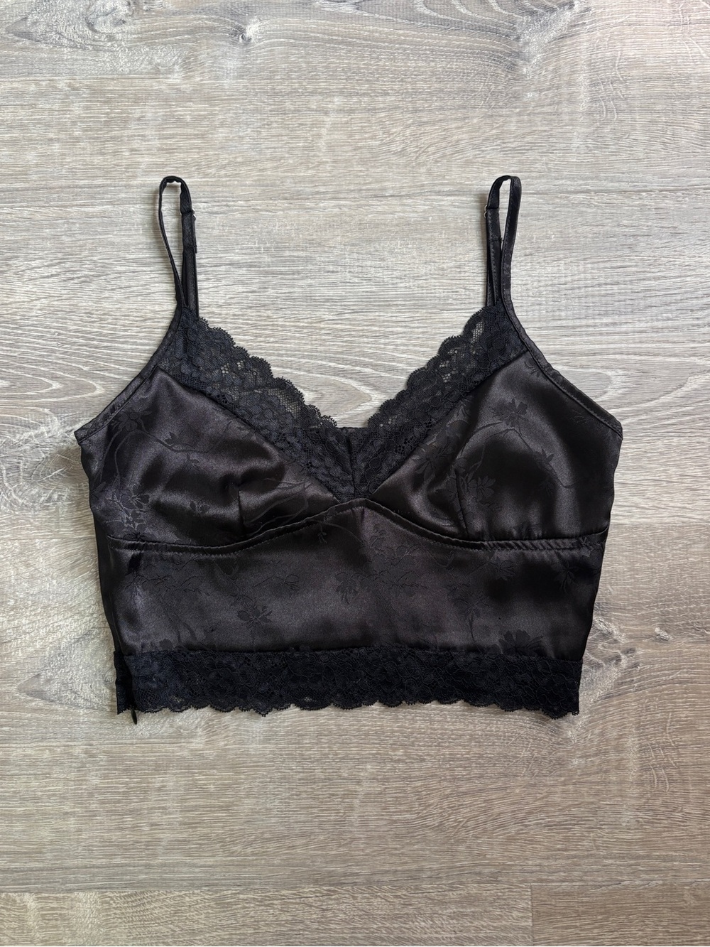 SHEIN Black Satin Cami Top